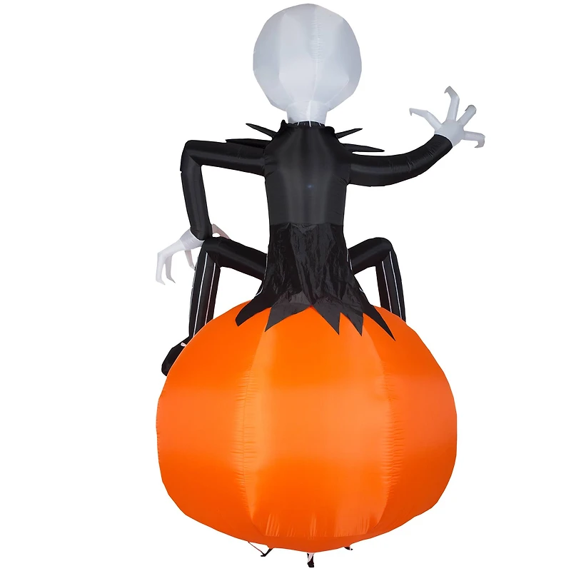 10ft. Lightshow Airblown® Micro Lights Inflatable Jack Skellington on Pumpkin