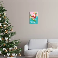 Stupell Industries Who Needs Snow Surfing Santa Wall Plaque Art