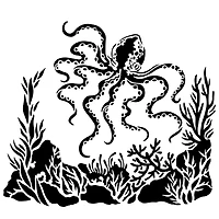 The Crafter's Workshop Octopus Stencil, 6" x 6"
