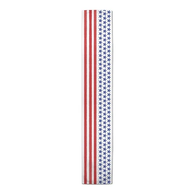 72" Simple Stars and Stripes Cotton Twill Runner