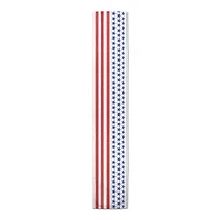 72" Simple Stars and Stripes Cotton Twill Runner
