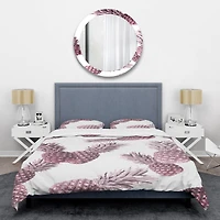 Designart 'Pineapple Summer Bliss III' Mid-Century Duvet Cover Set