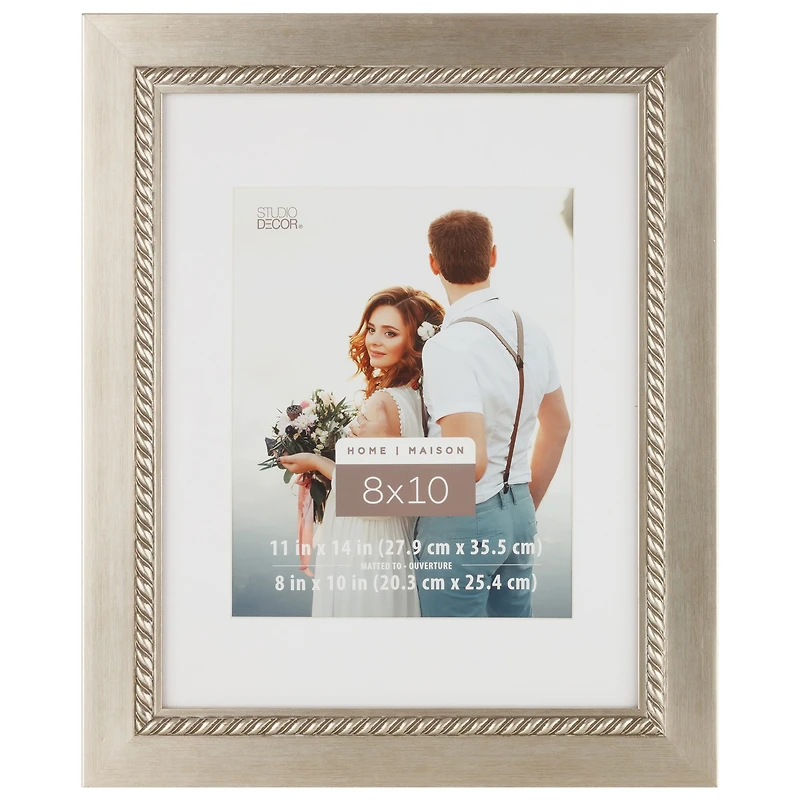 6 Pack: Silver Inner Rope Frame with Mat, Home by Studio Décor®