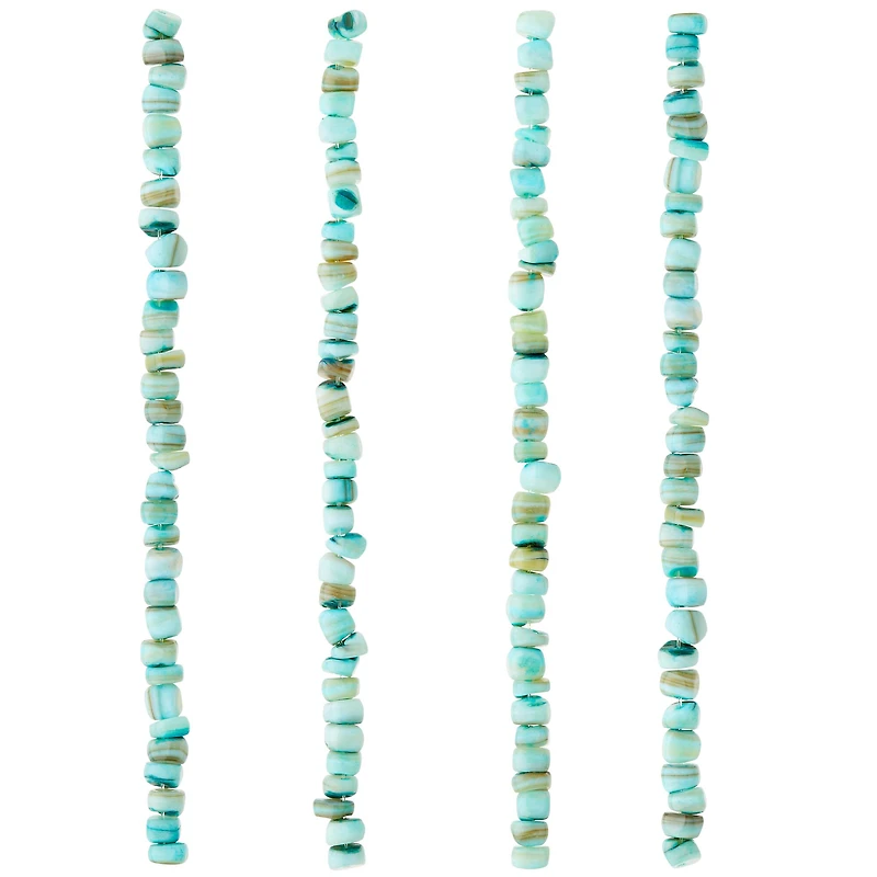 Aqua Shell Chip Beads, 5mm by Bead Landing™