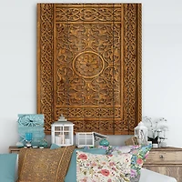 Designart - Old Carved Wooden Door
