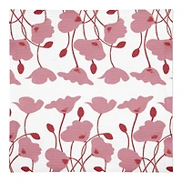 Pink Retro Florals 10" x 10" Cotton Twill Napkin