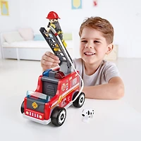 Hape Wood Fire Truck Playset