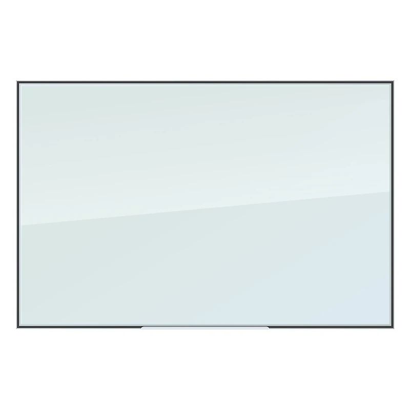 U Brands White Aluminum Framed White Frosted Non-Magnetic Glass Dry-Erase Board