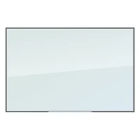 U Brands White Aluminum Framed White Frosted Non-Magnetic Glass Dry-Erase Board