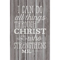 I Can Do All Things Wood Plaque