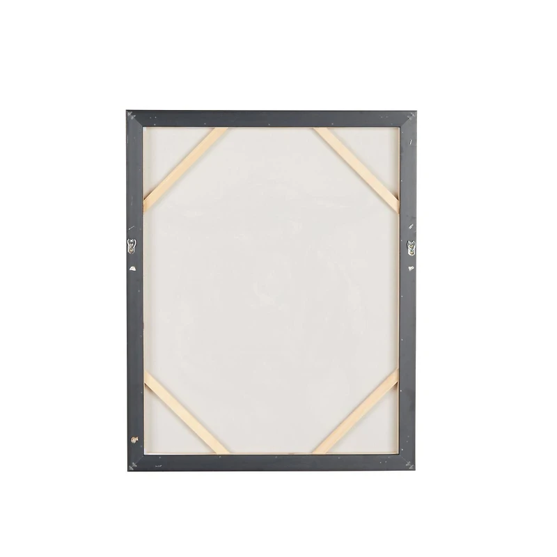 24" x 1.5" Gold Polystone Bull Shaded Running Living Room Framed Wall Art 