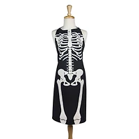 Skeleton Print Apron & Oven Mitt Kitchen Set