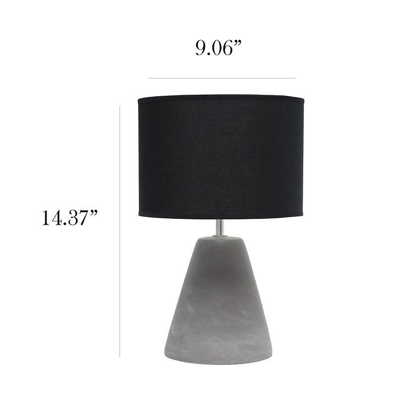 Simple Designs™ 14.5" Pinnacle Concrete Table Lamp