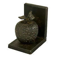 6" Gray Metal Rustic Fruit Bookends