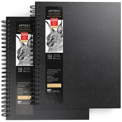 Arteza® 9" x 12" Hard Cover Sketch Books, 2ct.