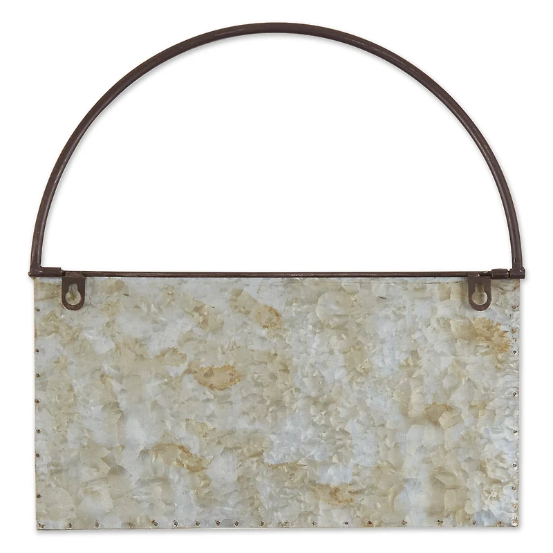 14.5" Rectangle Galvanized Wall Planter