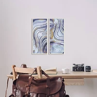 Stupell Industries 2-Piece Agate Crystal Pattern Abstract Design Canvas Wall Art