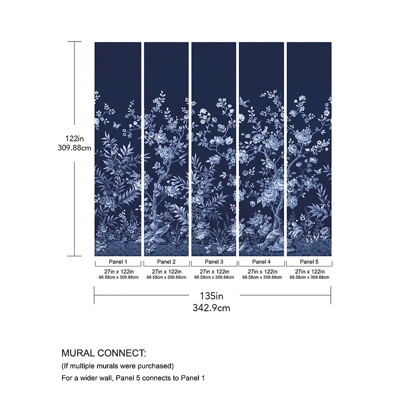 REMIX Walls by Katie Hunt Chinoiserie Wall Mural