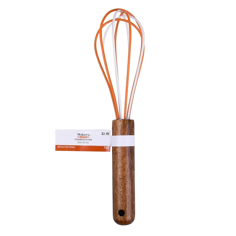 Mini Orange & White Whisk by Makery™