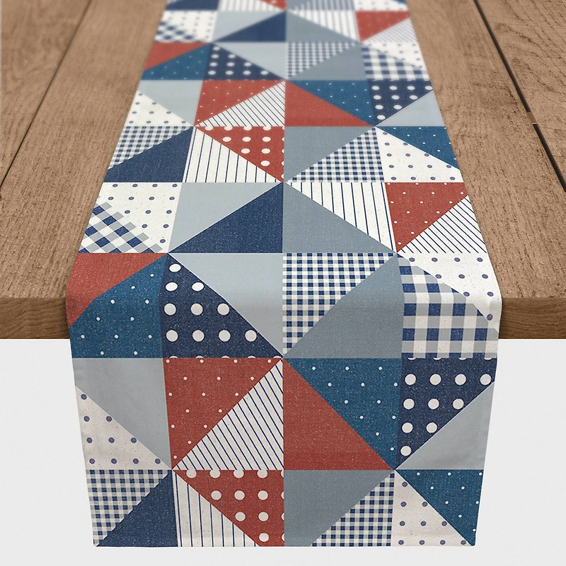 72" Patchwork Quilt Cotton Twill Runner