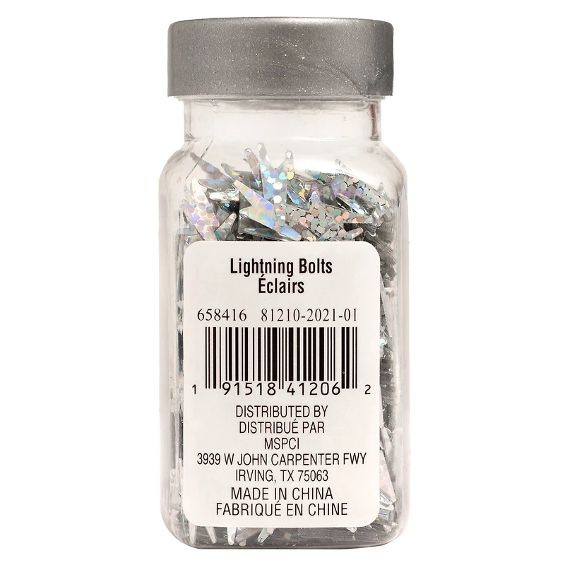 Lightning Bolts Specialty Polyester Glitter by Recollections™, 0.59oz.