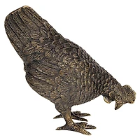 Design Toscano 9" Barnyard Hen Solid Cast Bronze Garden Statue