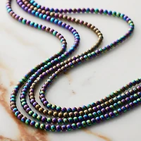 Purple AB Glass Round Beads, 1.8mm by Bead Landing™