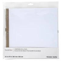 12" x 12" White Scrapbook Refill Pages by Recollections