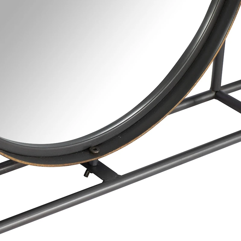 52" Gray Metal Modern Wall Mirror