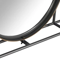 52" Gray Metal Modern Wall Mirror