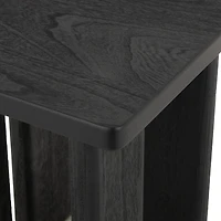 20" Black Handmade Side End Accent Table with Square Tabletop