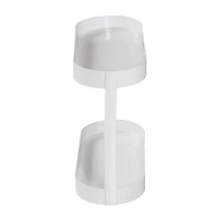 Honey Can Do White 2-Tier Metal Bathroom Counter Organizer Shelf