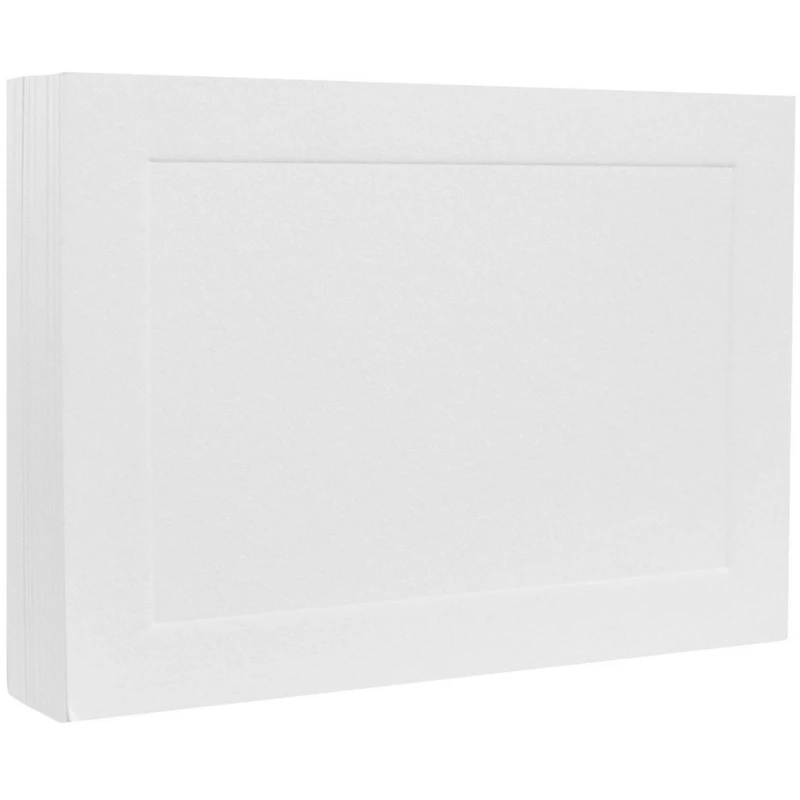 JAM Paper 3.5" x 4.875" White Panel Blank Flat Note Cards