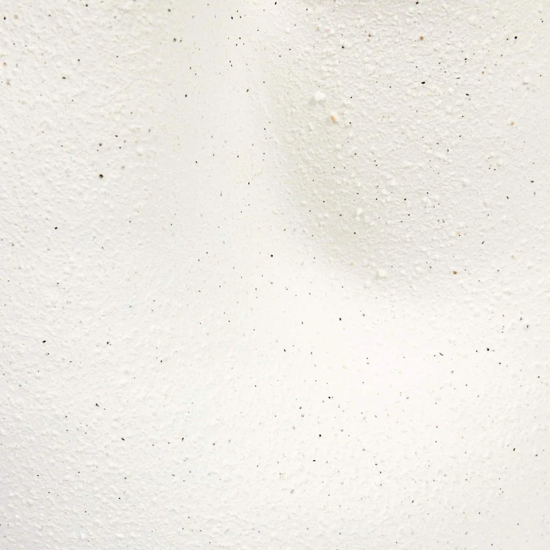 Hello Honey® 7.25" White Sand Finish Ruffled Stoneware Planter