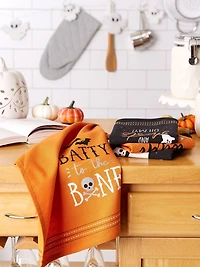 DII® Spooky Sayings Printed Halloween Happy Haunting Wicked Treats Dishtowels Set