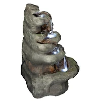 Design Toscano Ribbon Ridge Cascading Waterfall Illuminated Garden Fountain