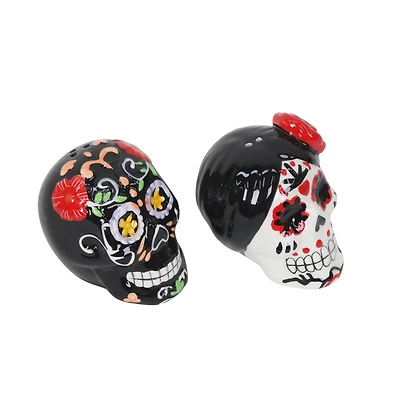 Day of the Dead Sugar Skull Ceramic Salt & Pepper Shaker Set by Ashland®