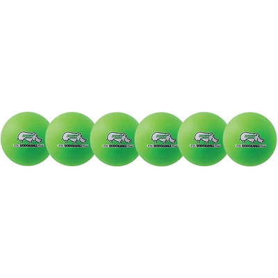 Champion Sports Rhino Skin® 6" Neon Green Low Bounce Dodgeball, 6ct.