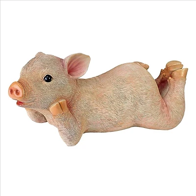 Design Toscano 11" Vogue the Lounging Pig Outdoor Statue