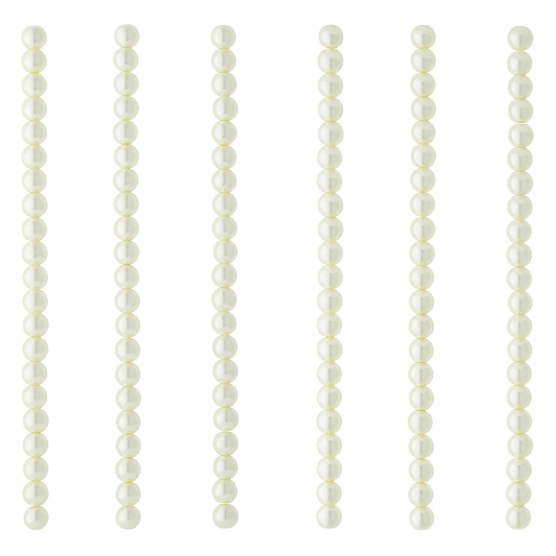 Ivory Pearl Glass Beads, 8mm by Bead Landing™