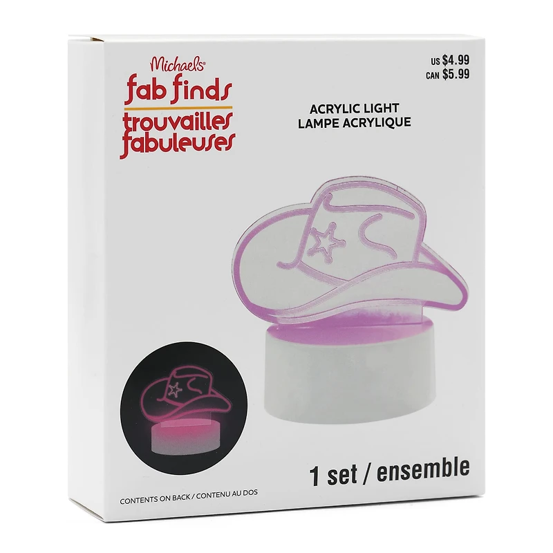 Assorted Western Icon Acrylic USB Light, 1pc. by Fab Finds