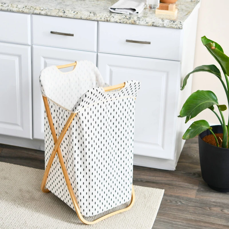 Household Essentials Krussh Bamboo X Frame Hamper (Tree)
