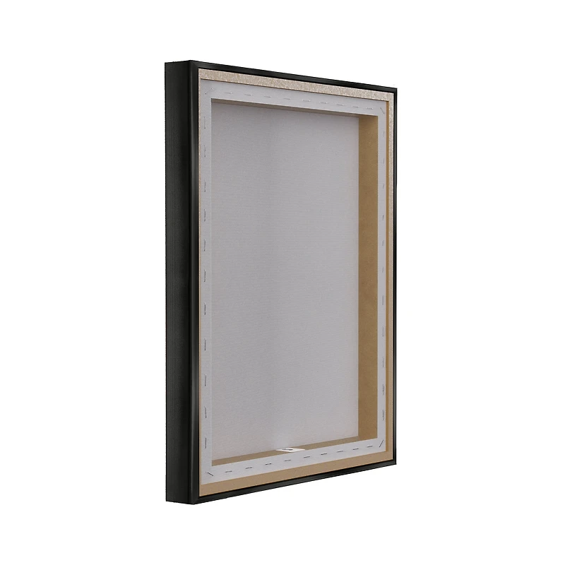 Stupell Industries Feliz Naughty Dog Funny Pet Framed Floater Canvas Wall Art