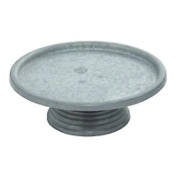 Grey Iron Farmhouse Cake Stand, 4" x 13" x 13"