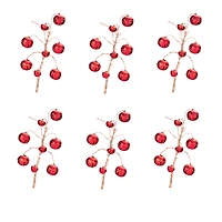 Red Sleigh Bell Spray, 6ct.