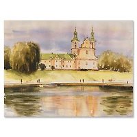 Designart - Historic Church On The Rock On Banks of The River