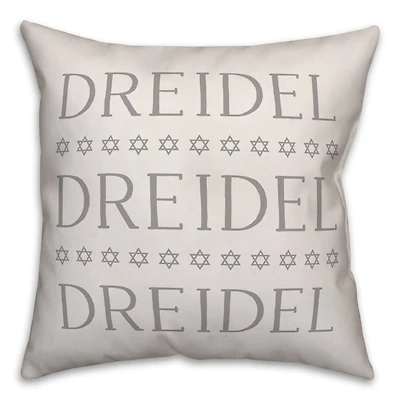 Dreidel Driedel Driedel 18x18 Spun Poly Pillow