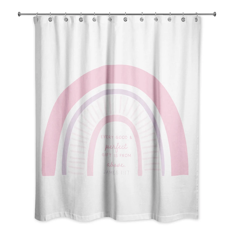Pink Rainbow 71" x 74" Shower Curtain