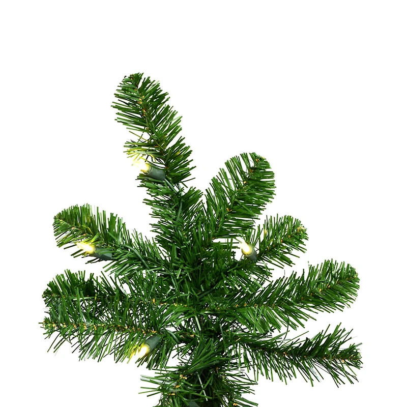 7.5ft. Pre-Lit Green Upside Down Artificial Christmas Tree, Warm White Dura-Lit® LED Lights