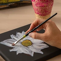 Golden Taklon Short Handle Filbert Brush by Artist's Loft™ Vienna